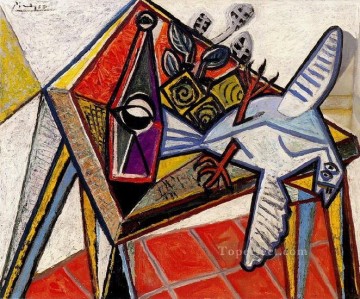 Pablo Picasso Painting - Naturaleza muerta con paloma 1941 cubista Pablo Picasso